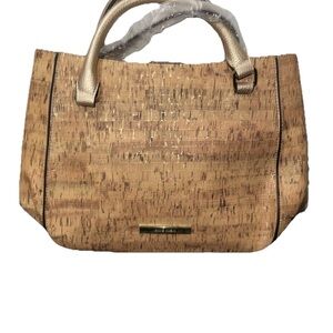 Anne Klein Cork Tote with Gold-Tone Handles